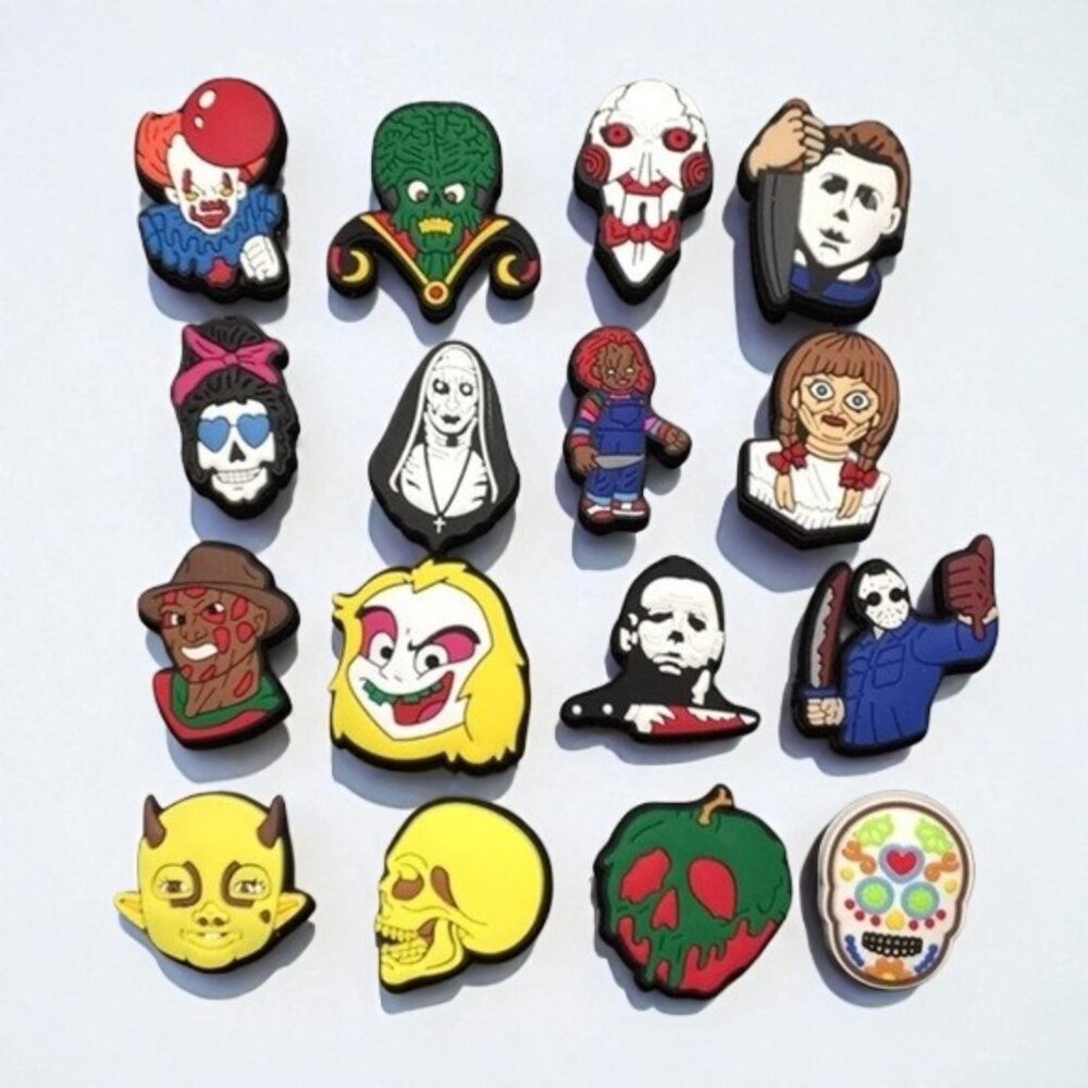 ♡♡ Set of 16pcs Horror Movies Mix Shoe Charms
